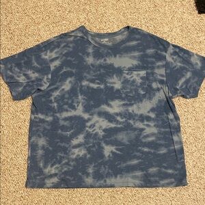 Men's Short Sleeve Blue Tie Dye Tee